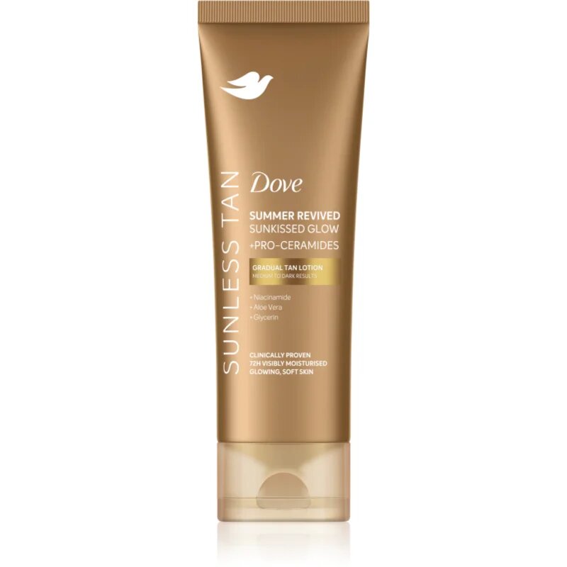 Dove Sunless Tan samoopalovací mléko odstín Dark 200 ml
