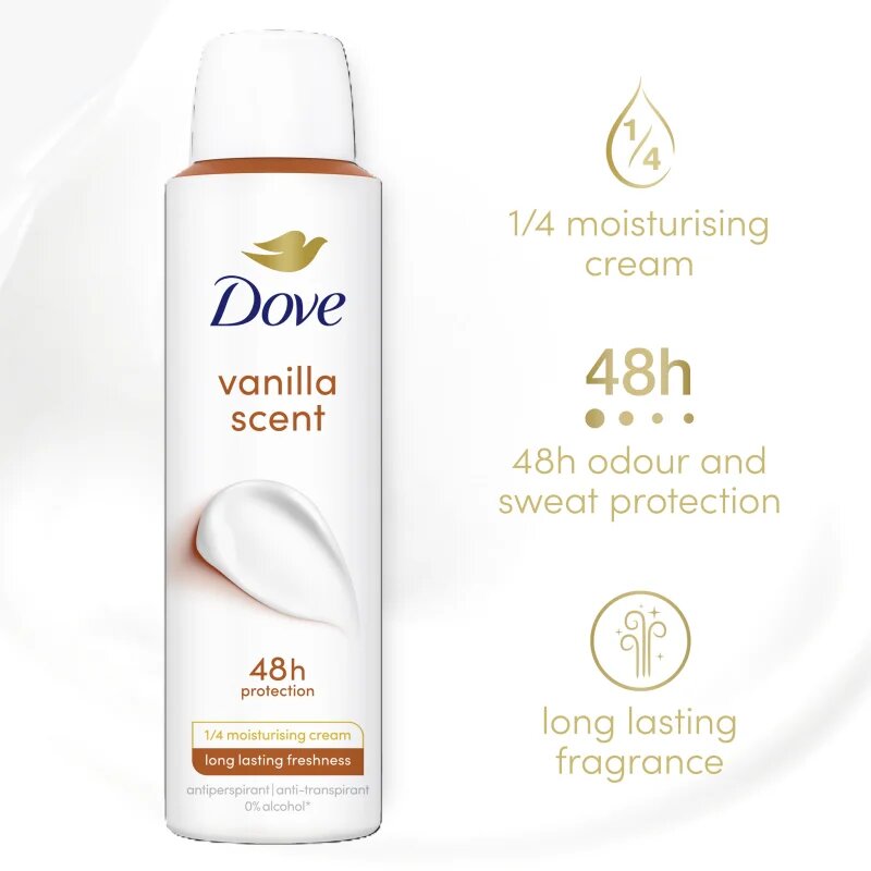 Dove Vanilla Scent antiperspirant sprej 150 ml