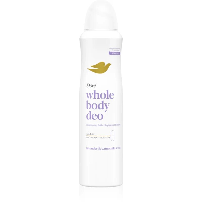 Dove Whole Body Deo Lavender & Chamomile deodorant ve spreji na tělo 150 ml