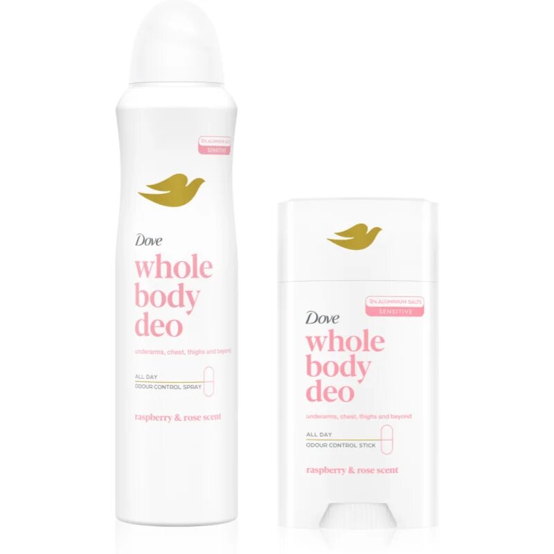 Dove Whole Body Deo Raspberry & Rose sada na tělo