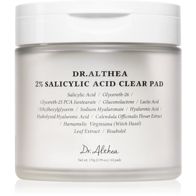 Dr. Althea 2% Salicylic Acid Clear Pad exfoliační čisticí polštářky s kyselinou salicylovou 65 ks