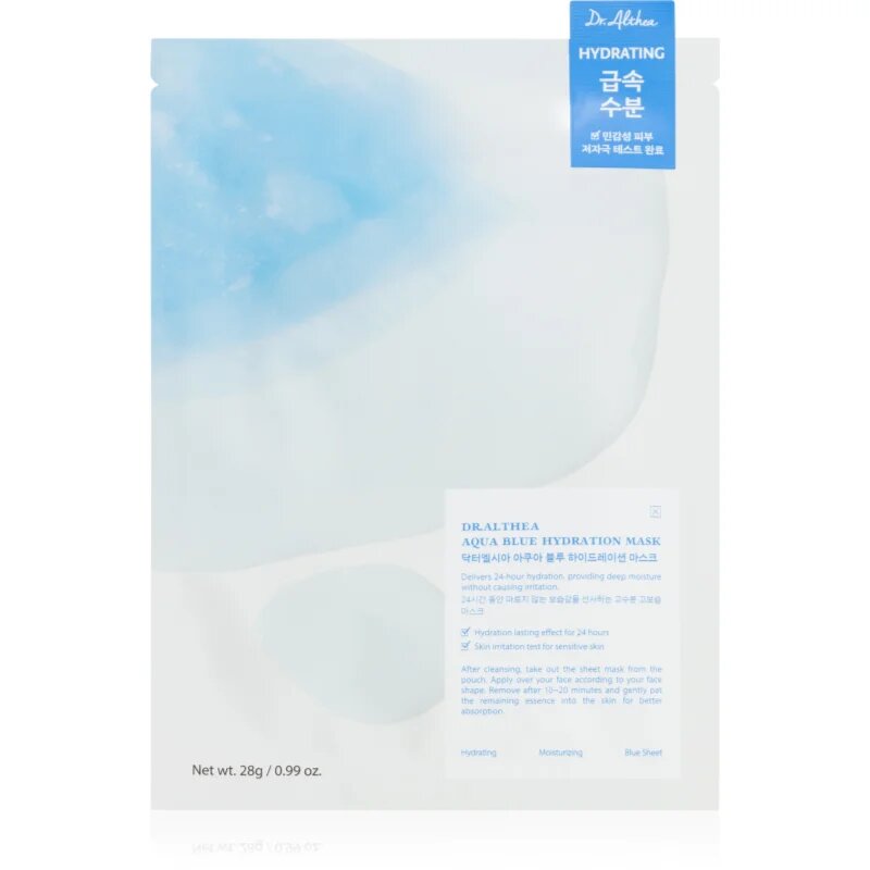 Dr. Althea Aqua Blue Hydration Mask hydratační plátýnková maska se zklidňujícím účinkem 28 g