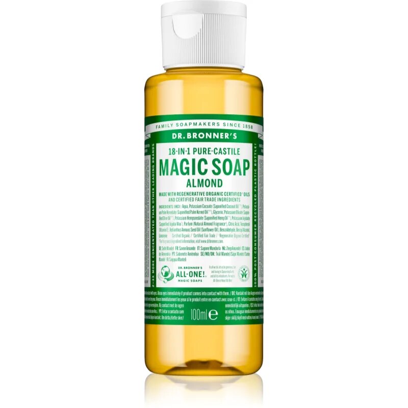 Dr. Bronner’s Almond tekuté univerzální mýdlo 100 ml