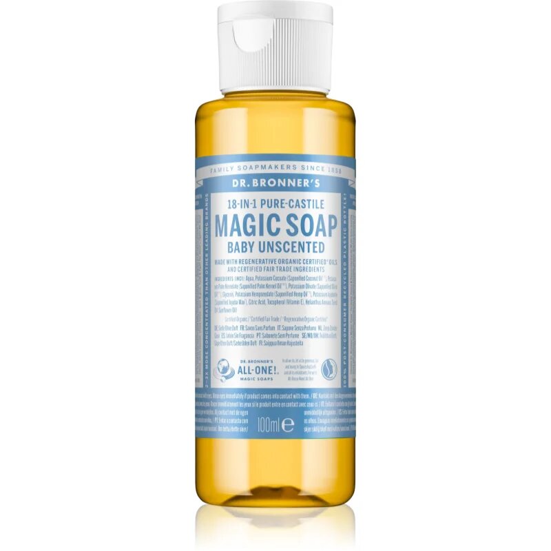 Dr. Bronner’s Baby-Mild tekuté univerzální mýdlo bez parfemace 100 ml