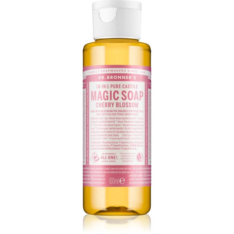 Dr. Bronner’s Cherry Blossom 18-in-1 Liquid Soap tekuté univerzální mýdlo 100 ml