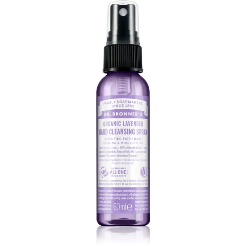 Dr. Bronner’s Lavender bezoplachový čisticí sprej na ruce 60 ml