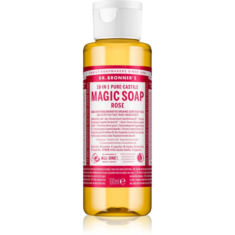 Dr. Bronner’s Rose tekuté univerzální mýdlo 100 ml