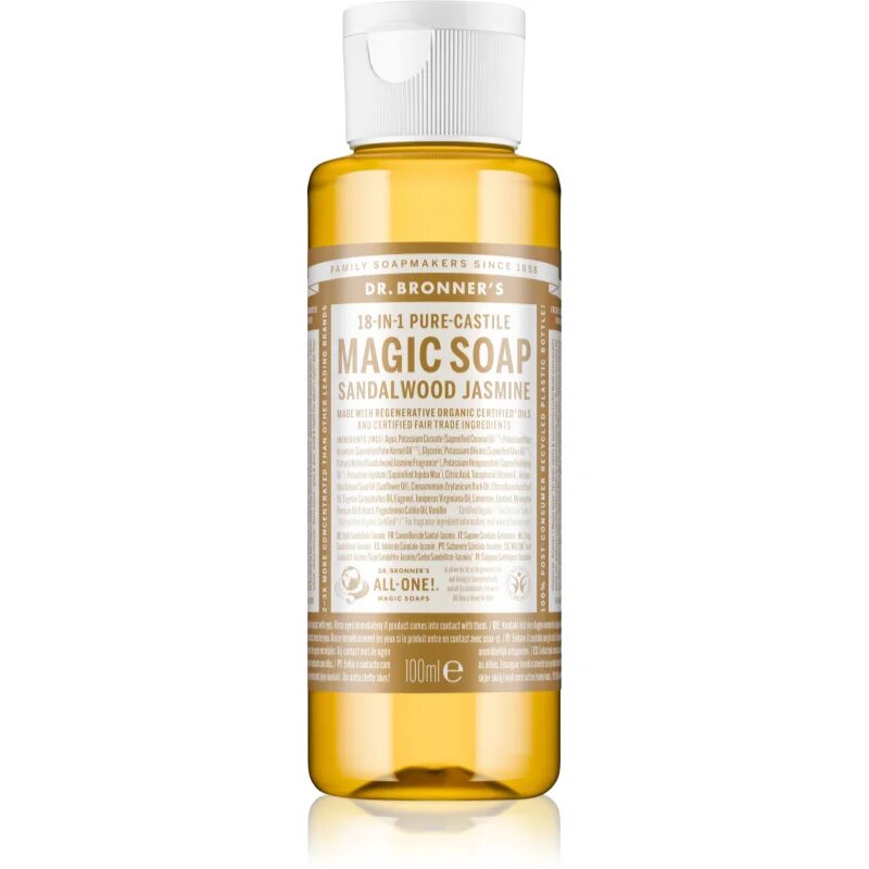 Dr. Bronner’s Sandalwood & Jasmine tekuté univerzální mýdlo 100 ml