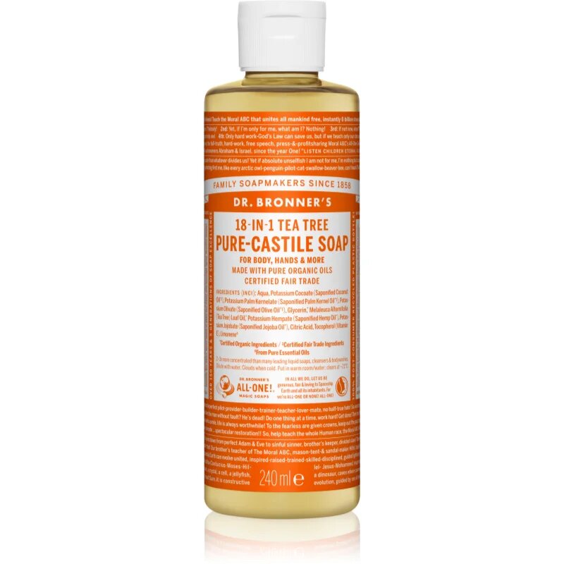Dr. Bronner’s Tea Tree tekuté univerzální mýdlo 240 ml