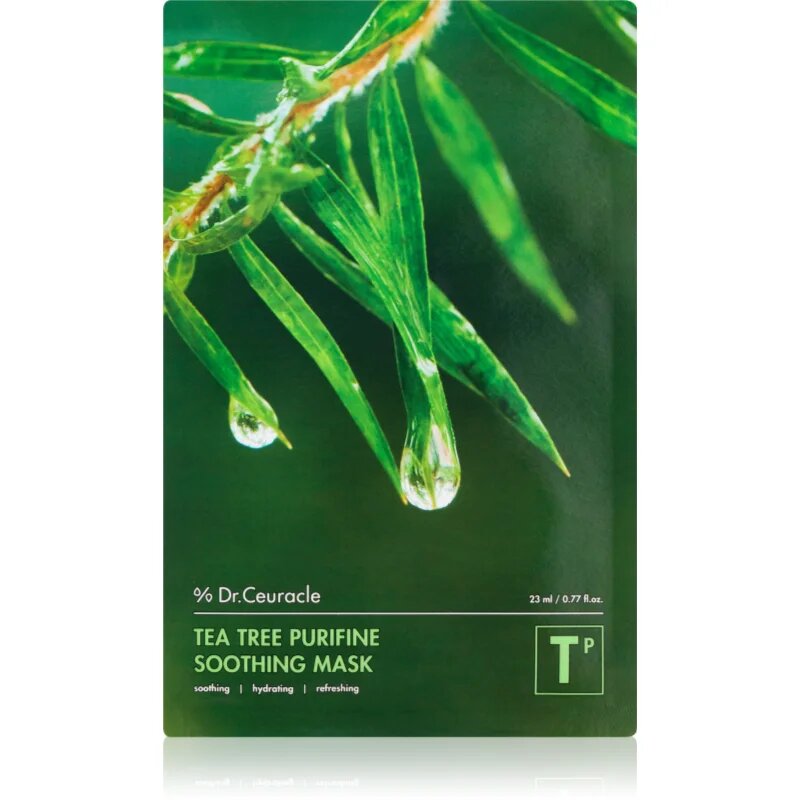 Dr.Ceuracle Tea Tree Purifine zklidňující plátýnková maska pro problematickou pleť akné 23 ml