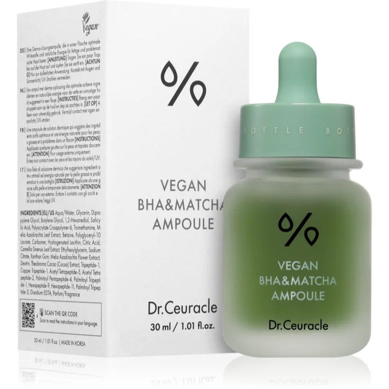 Dr.Ceuracle Vegan BHA & Matcha Ampoule obnovující sérum pro mastnou a problematickou pleť 30 ml