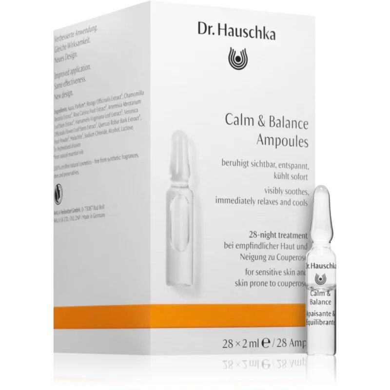 Dr. Hauschka Facial Care Calm & Balance intenzivní zklidňující péče pro citlivou pleť 28x2 ml