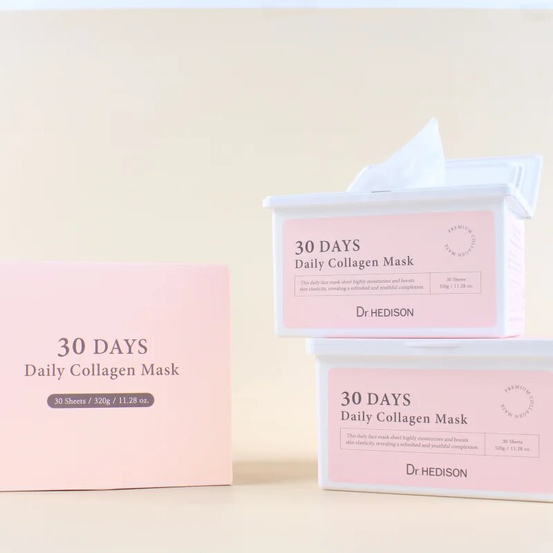 Dr. HEDISON 30 Days Daily Collagen Mask plátýnková maska s kolagenem 30 ks