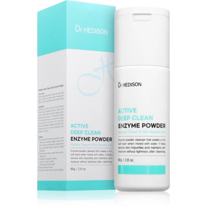 Dr. HEDISON Active Deep Clean Enzyme Powder exfoliační prášek pro krásnou pleť 80 g