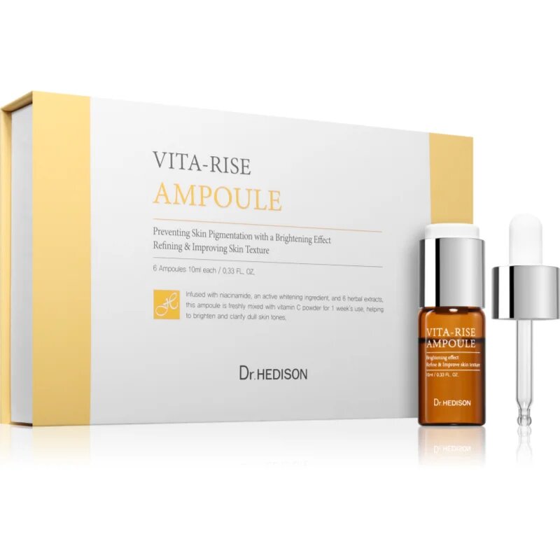 Dr. HEDISON Vita Rise Intensive Treatment ampule proti pigmentaci pro rozjasnění pleti 6x10 ml