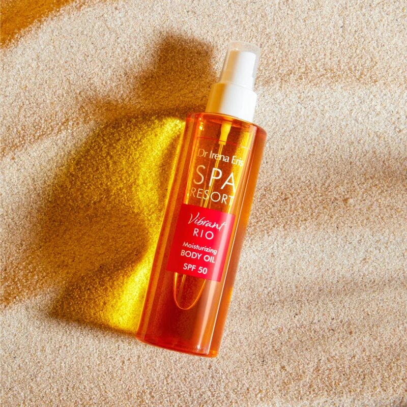 Dr Irena Eris SPA Resort Vibrant Rio pečující a opalovací olej s hydratačním účinkem SPF 50 200 ml
