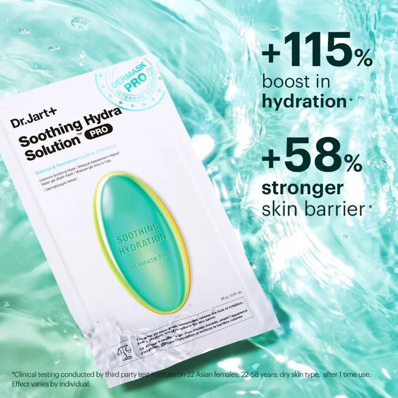 Dr. Jart+ Soothing Hydra Solution™ Intensive Soothing Mask regenerační a hydratační maska na obličej 26 g