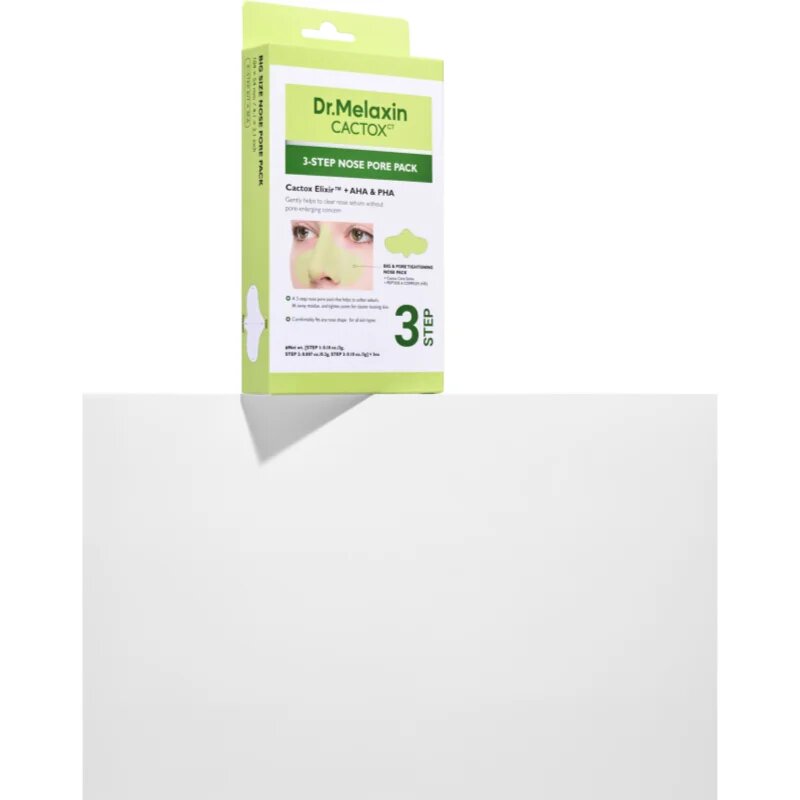 Dr. Melaxin Cactox 3-Step Nose Pore Pack hloubkově čisticí maska na nos 3 ks