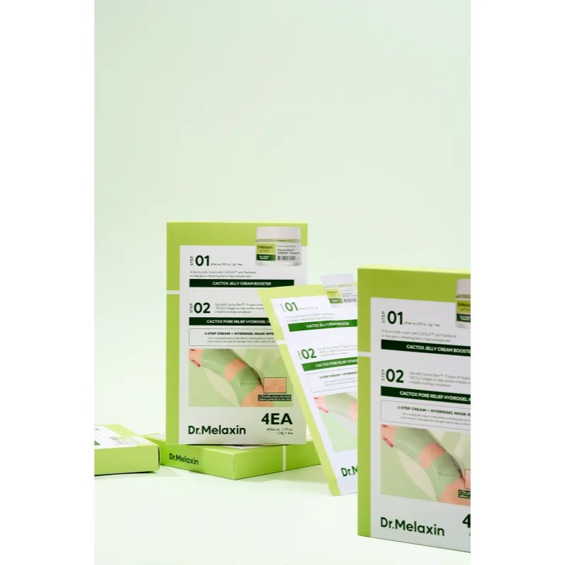 Dr. Melaxin Cactox Pore Relief Jelly Cream Hydrogel Mask intenzivní hydrogelová maska pro hydrataci pleti a minimalizaci pórů 4 ks