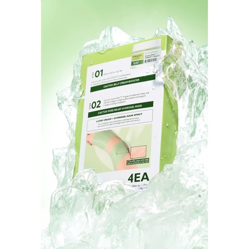 Dr. Melaxin Cactox Pore Relief Jelly Cream Hydrogel Mask intenzivní hydrogelová maska pro hydrataci pleti a minimalizaci pórů 4 ks