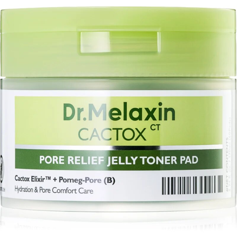 Dr. Melaxin Cactox Pore Relief Jelly Toner Pad tonizační polštářky pro vyhlazení pleti a minimalizaci pórů 60 ks