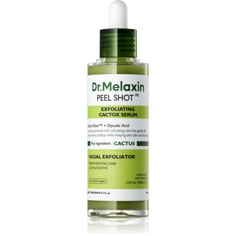 Dr. Melaxin Peel Shot Exfoliating Cactox Serum vyhlazující exfoliační sérum pro hydrataci pleti a minimalizaci pórů 80 ml