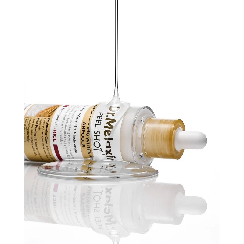 Dr. Melaxin Peel Shot Exfoliating White Rice Ampoule exfoliační peelingové sérum pro rozjasnění a vyhlazení pleti 80 ml