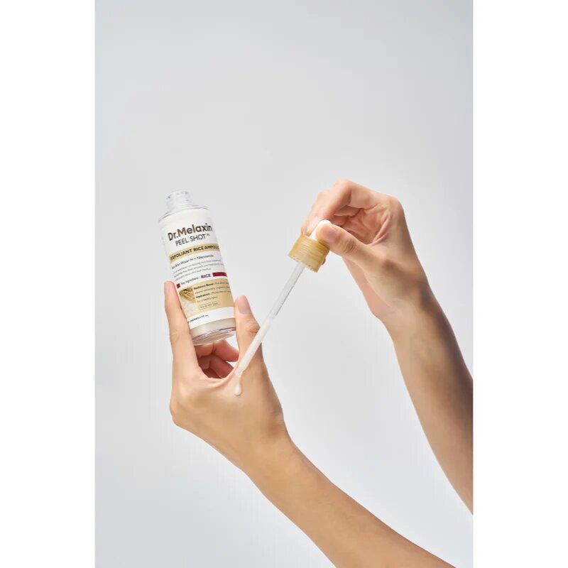 Dr. Melaxin Peel Shot Exfoliating White Rice Ampoule exfoliační peelingové sérum pro rozjasnění a vyhlazení pleti 80 ml