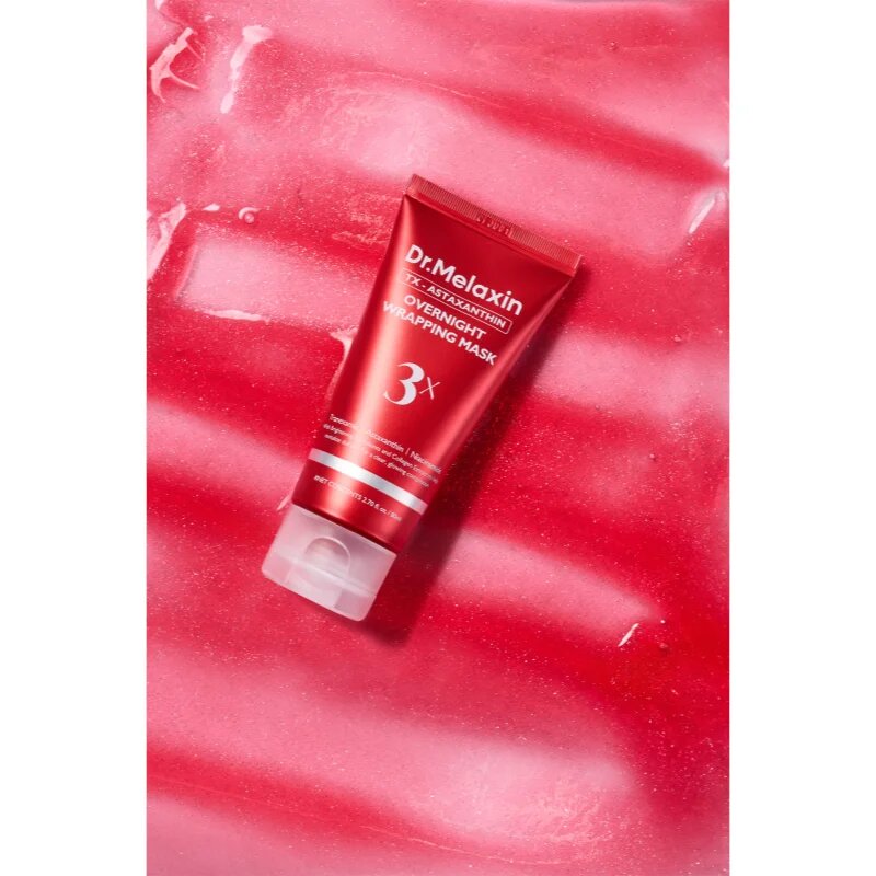 Dr. Melaxin TX Astaxanthin Overnight Wrapping Mask zklidňující noční maska pro sjednocení barevného tónu pleti 80 ml