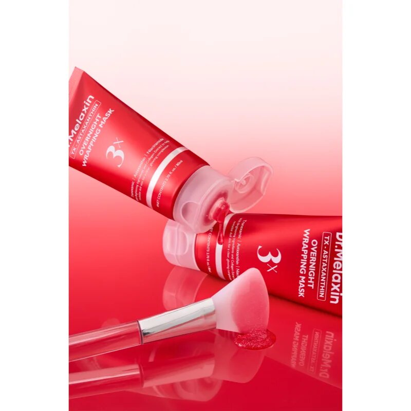 Dr. Melaxin TX Astaxanthin Overnight Wrapping Mask zklidňující noční maska pro sjednocení barevného tónu pleti 80 ml