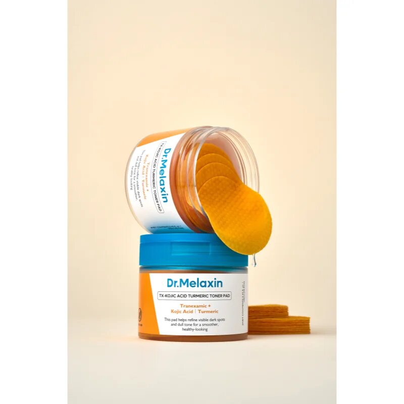 Dr. Melaxin TX Kojic Acid Turmeric Toner Pad tonizační polštářky pro sjednocení barevného tónu pleti 70 ks