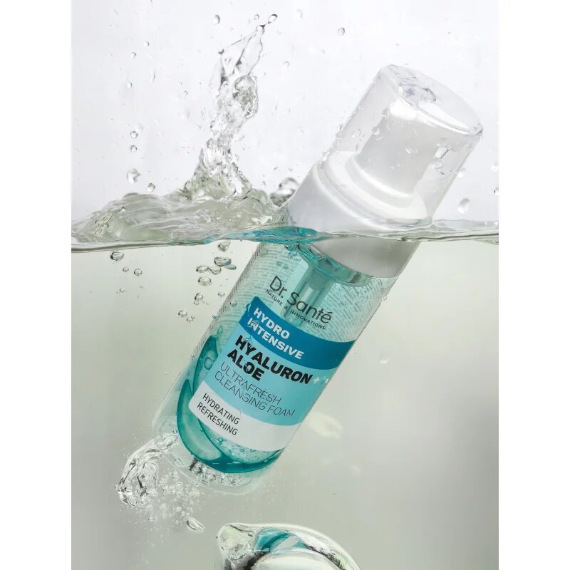 Dr. Santé Hydro Intensive Hyaluron + Aloe hydratační čisticí pěna pro všechny typy pleti 150 ml