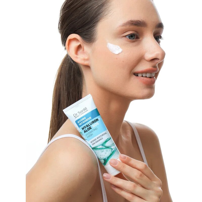 Dr. Santé Hydro Intensive Hyaluron + Aloe hydratační maska pro všechny typy pleti 75 ml