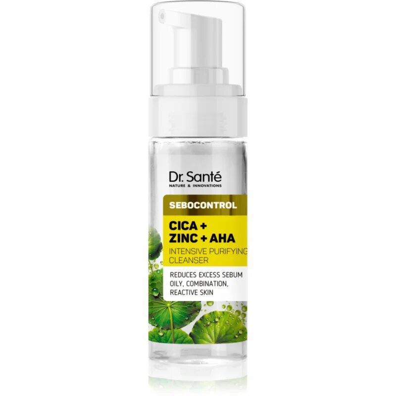 Dr. Santé Sebocontrol Cica + Zinc + AHA čisticí emulze pro mastnou pleť 150 ml