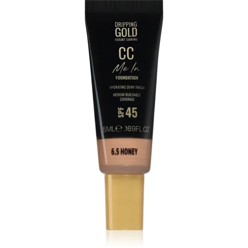 Dripping Gold CC Me In Mini Trial lehký make-up SPF 45 odstín Honey 6.5 5 ml