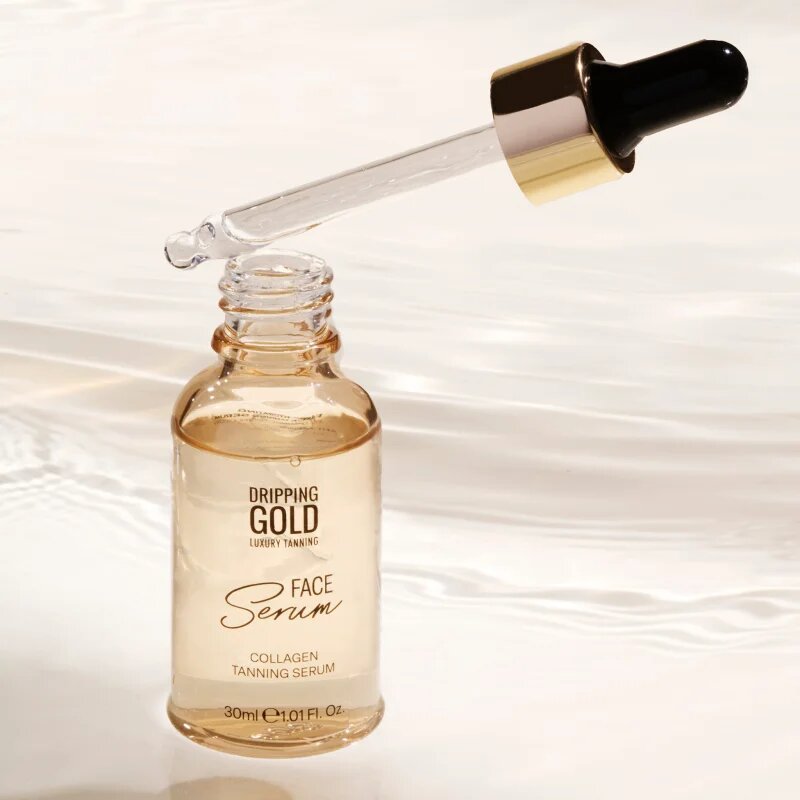 Dripping Gold Luxury Tanning Collagen Face Serum samoopalovací sérum na obličej s kolagenem 30 ml