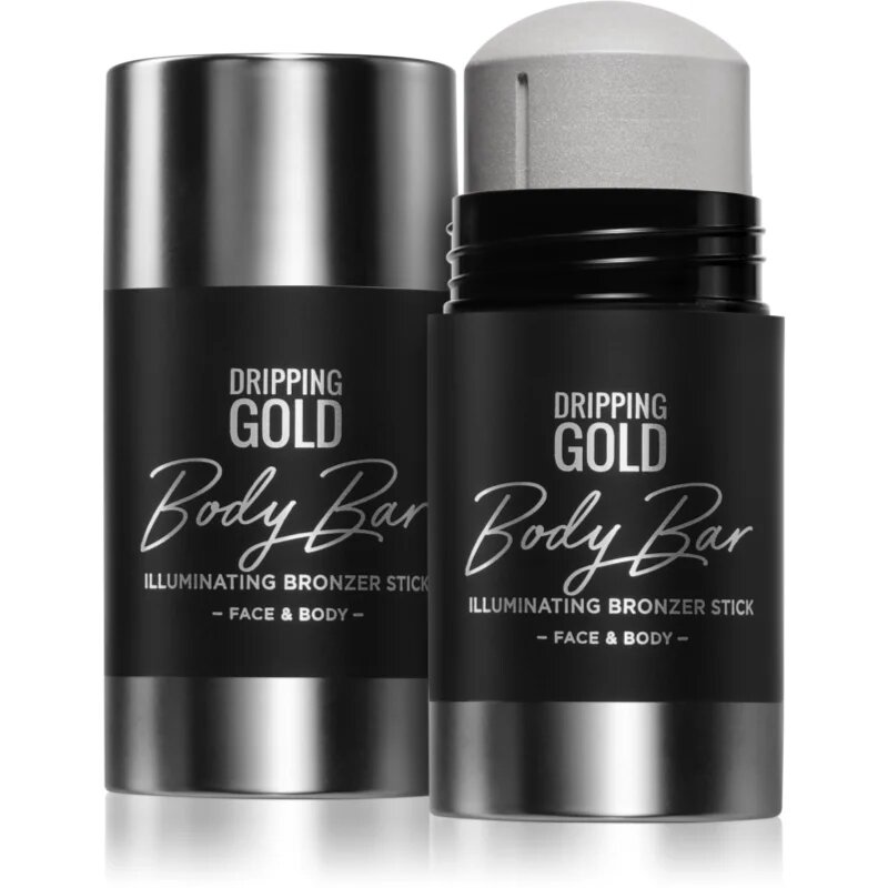 Dripping Gold Luxury Tanning Illuminating Stick rozjasňující bronzer na obličej a tělo odstín Silver 36 g
