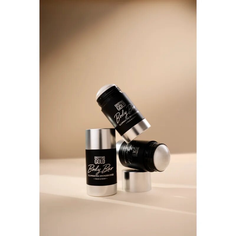 Dripping Gold Luxury Tanning Illuminating Stick rozjasňující bronzer na obličej a tělo odstín Silver 36 g
