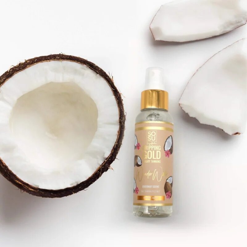 Dripping Gold Wonder Water Coconut samoopalovací mlha na obličej Medium - Dark 100 ml