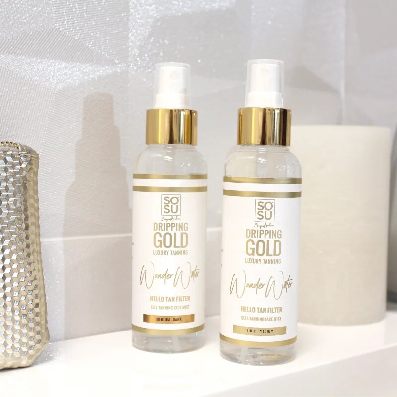 Dripping Gold Wonder Water Hello Tan samoopalovací mlha na obličej Medium - Dark 100 ml