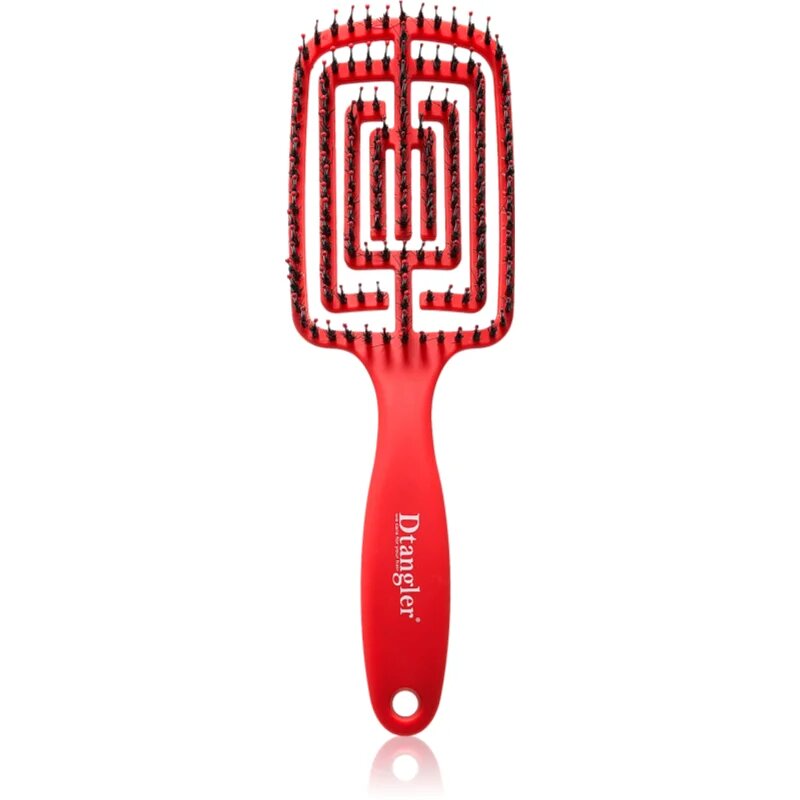 Dtangler Dry Blow Glow And Go hranatý kartáč na foukání barva Red Scarlett 1 ks