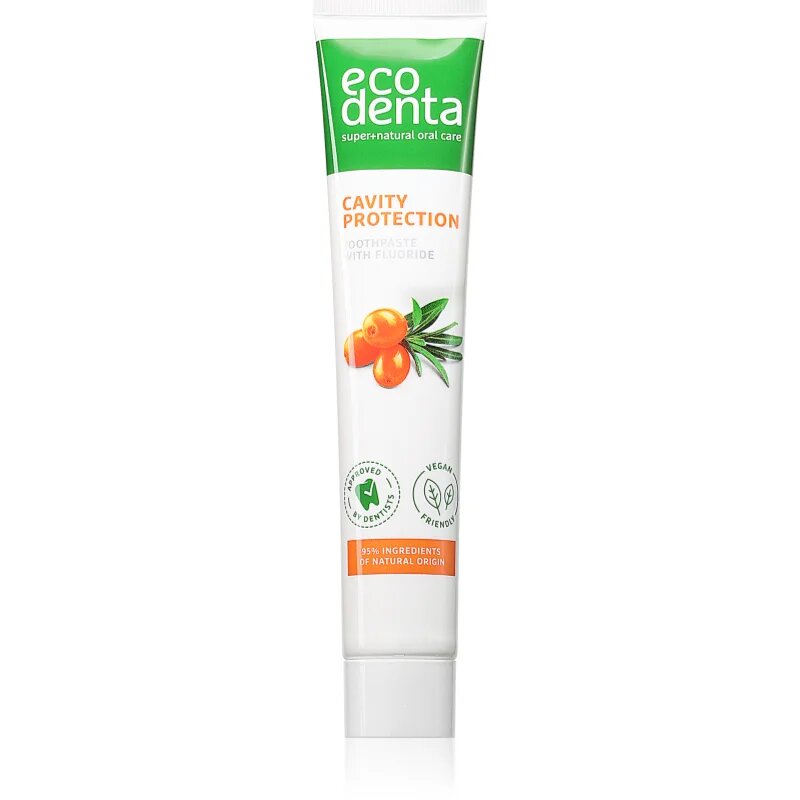 Ecodenta Cavity Protection osvěžující zubní pasta proti zubnímu kameni s rakytníkem 75 ml