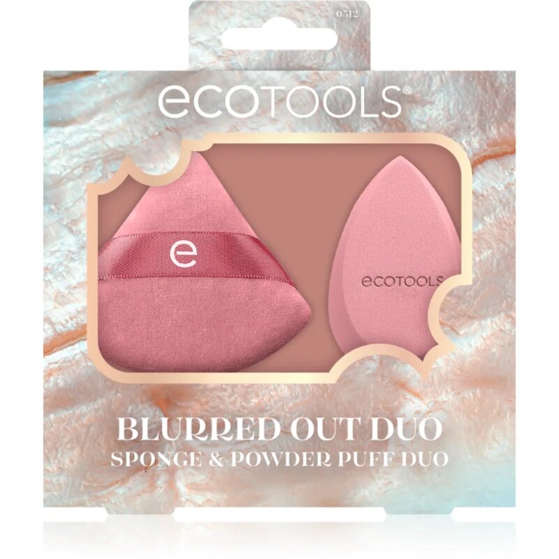 EcoTools Blurred Out Duo Sponge & Powder Puff Duo sada houbiček na make-up