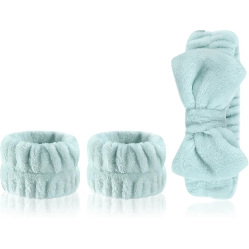 EcoTools Cleansing Headband & Wristband Set sada na odličování s kosmetickou čelenkou
