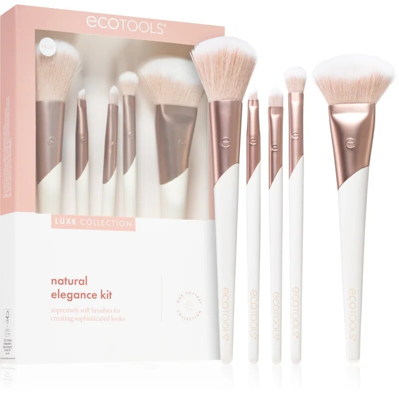 EcoTools Luxe Collection Natural Elegance sada štětců pro dokonalý vzhled 5 ks