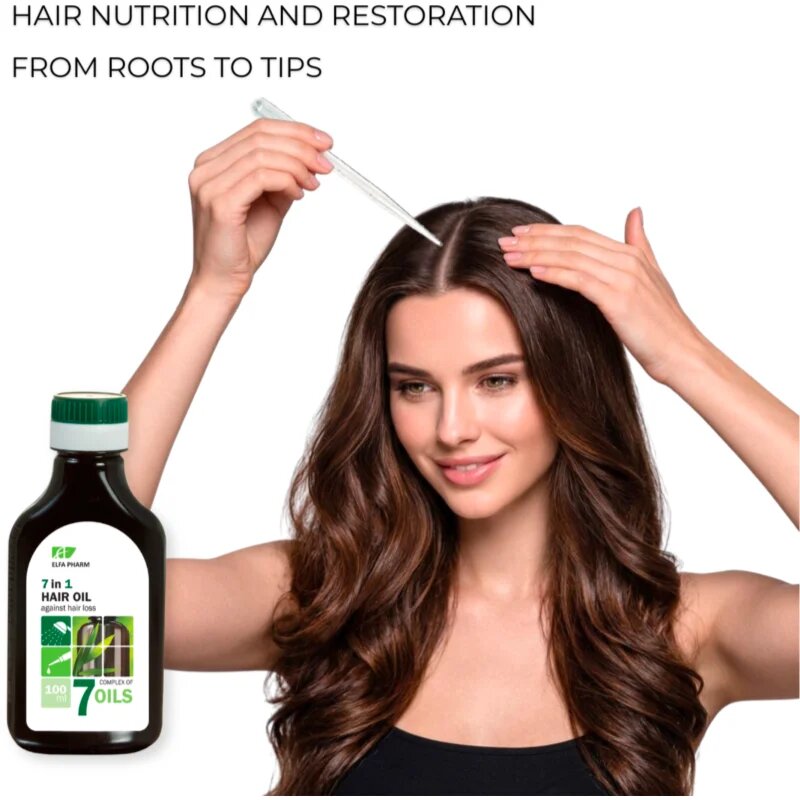 Elfa Pharm Intensive Cosmetic Complex Of 7 Oils 7in1 Hair Oil regenerační olej na vlasy proti padání vlasů 100 ml