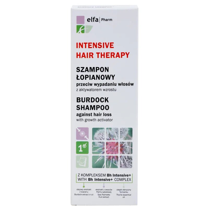 Elfa Pharm Intensive Cosmetic Intensive Hair Therapy Burdock Shampoo šampon proti padání vlasů s růstovým aktivátorem 200 ml