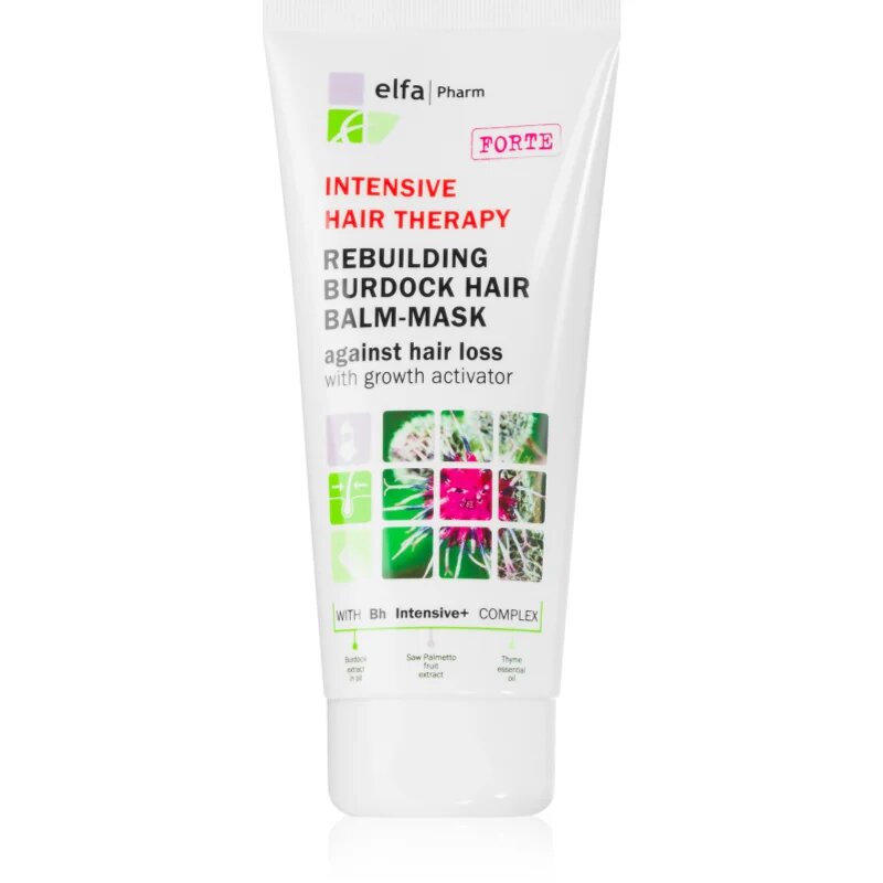 Elfa Pharm Intensive Cosmetic Intensive Hair Therapy Rebuilding Burdock Hair Balm-Mask balzám proti padání vlasů s růstovým aktivátorem 200 ml