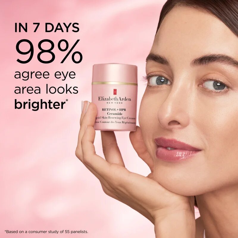 Elizabeth Arden Retinol + HPR Ceramide RAPID SKIN RENEWING EYE CREAM vyhlazující a rozjasňující oční krém 15 ml