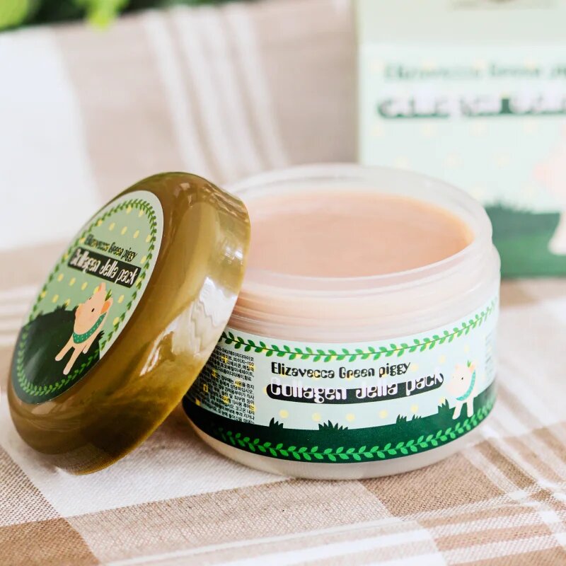 Elizavecca Green Piggy Collagen Jella Pack zpevňující kolagenová maska pro intenzivní obnovení a vypnutí pleti 100 ml